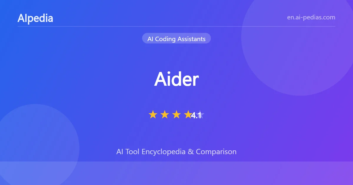 Aider Review 2026: Pricing, Features, Pros & Cons | AIpedia