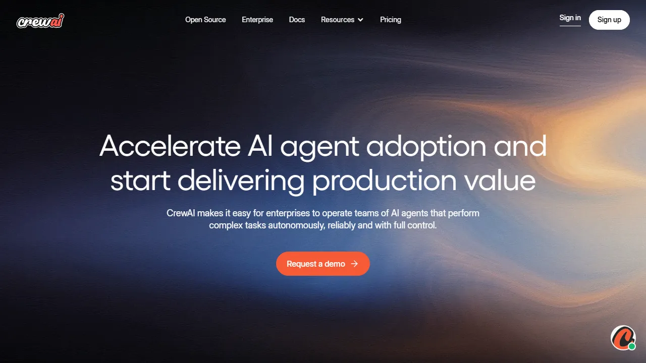 CrewAI interface screenshot showing the main dashboard
