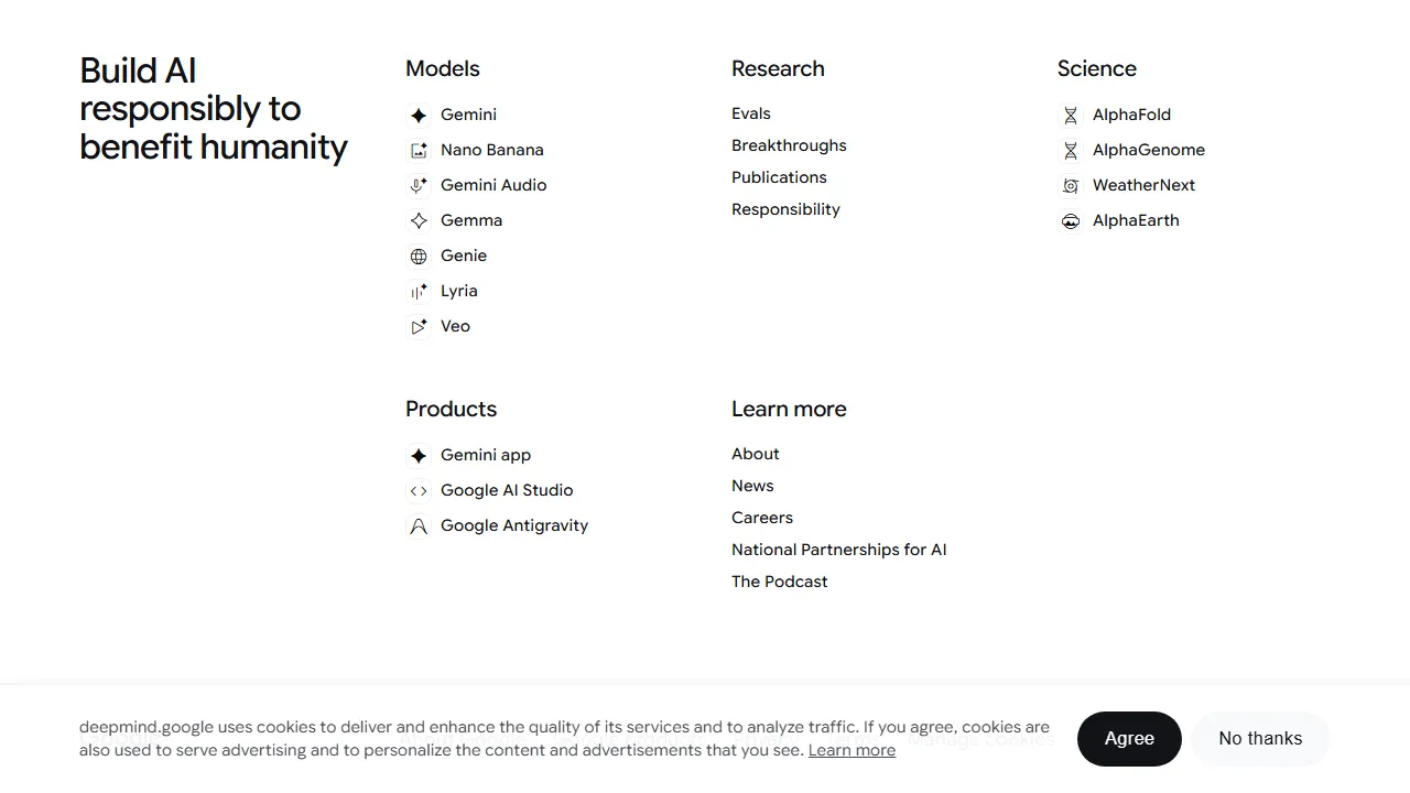Google Veo interface screenshot showing the main dashboard